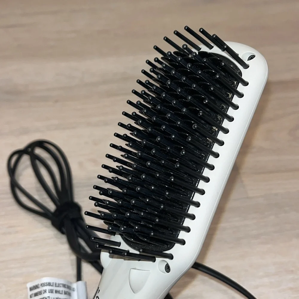 L’ange le vite ceramic straightening brush in stone grey black